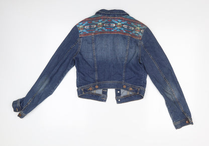 H&M Womens Black Fair Isle  Jacket  Size 8