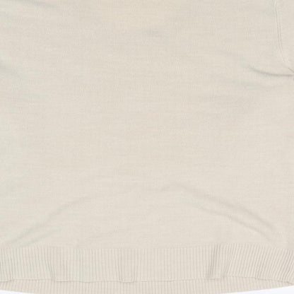 Womens UK Size  Preworn Beige Basic T-Shirt