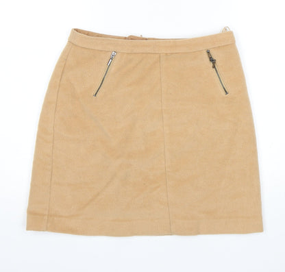 M&S Womens Brown   Mini Skirt Size 10