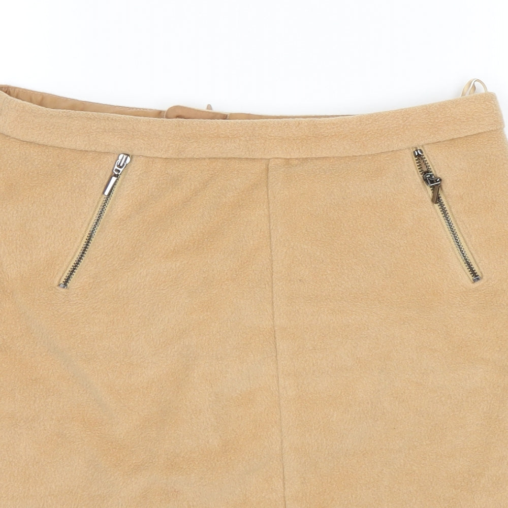 M&S Womens Brown   Mini Skirt Size 10