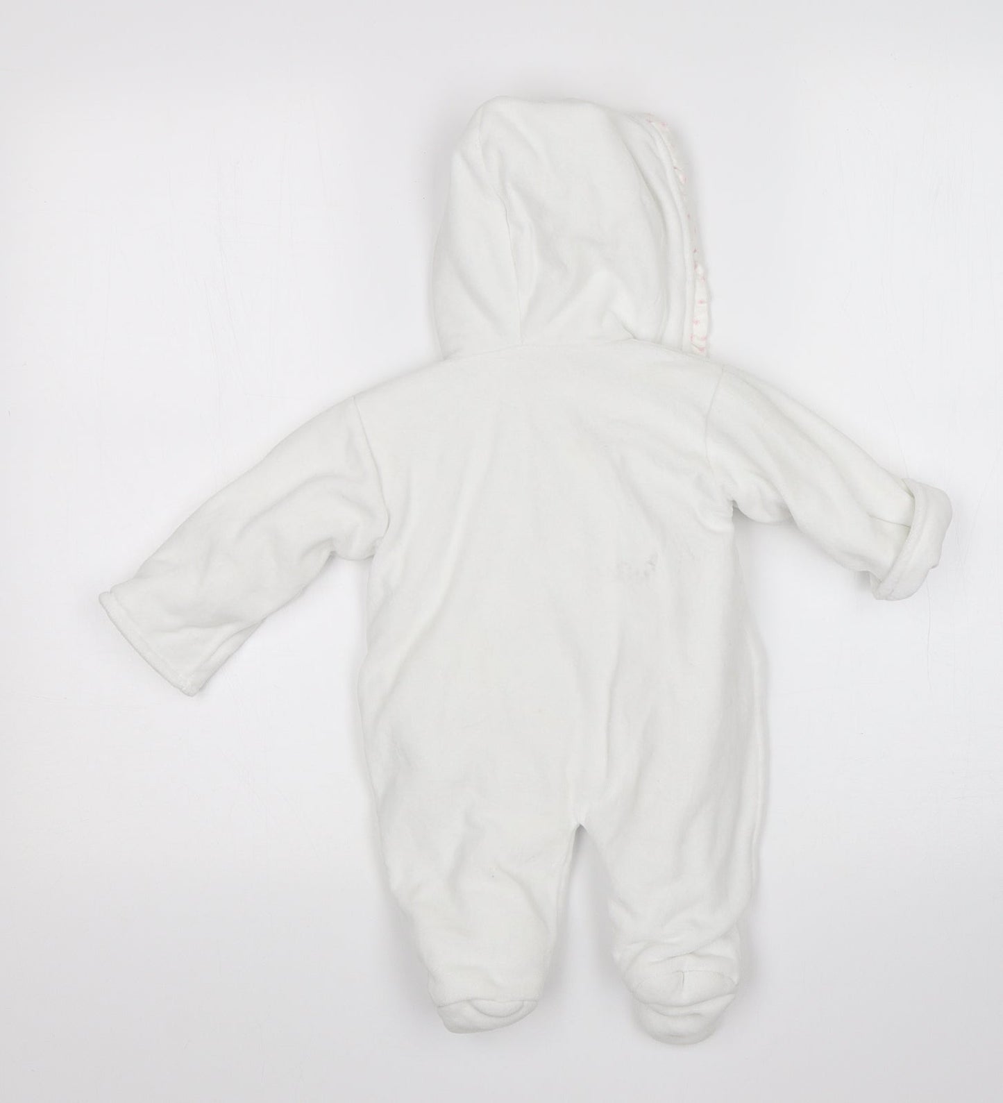 Little Nosh Girls White   Babygrow One-Piece Size 3-6 Months