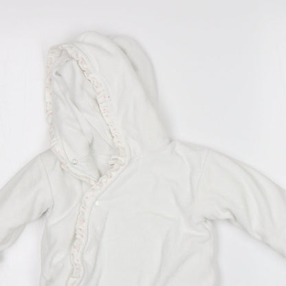 Little Nosh Girls White   Babygrow One-Piece Size 3-6 Months