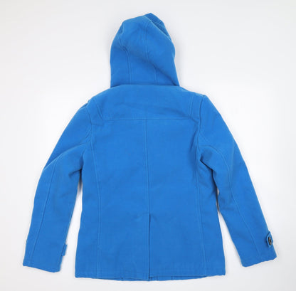 Womens UK Size 10 Brave Soul Blue Overcoat