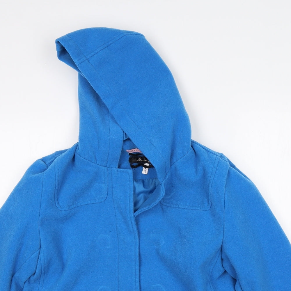 Womens UK Size 10 Brave Soul Blue Overcoat