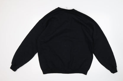 Gildan Womens Black   Pullover Sweatshirt Size L