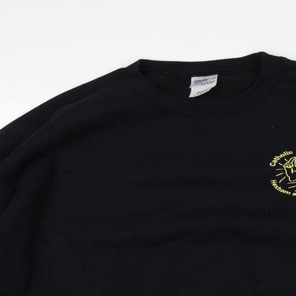 Gildan Womens Black   Pullover Sweatshirt Size L