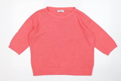 Womens UK Size 14 Per Una Pink Pullover Jumper
