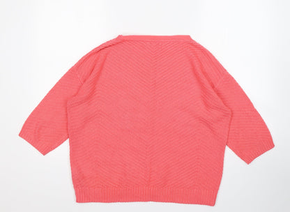Womens UK Size 14 Per Una Pink Pullover Jumper