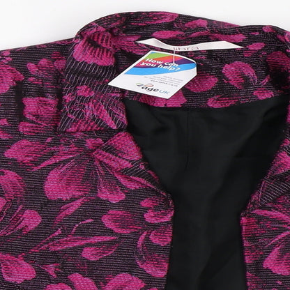 Libra Womens Multicoloured Floral  Shrug Jumper Size 12