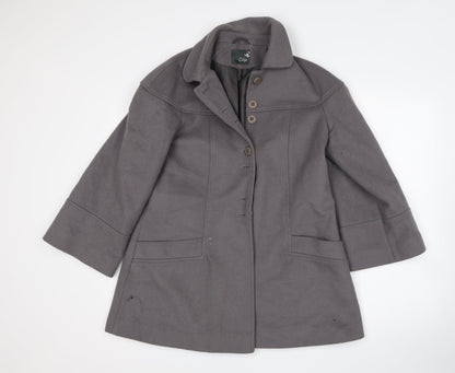 Lilya Womens Grey   Overcoat Coat Size 12