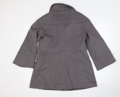 Lilya Womens Grey   Overcoat Coat Size 12