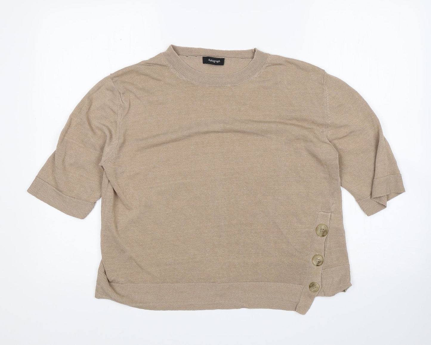 Womens UK Size 12 M&S Brown Pullover Jumper