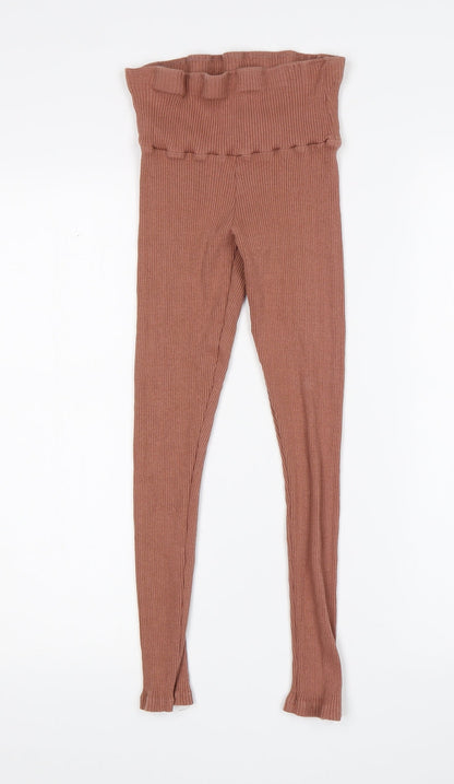 Womens UK Size 8 Boohoo  Capri Pink Leggings