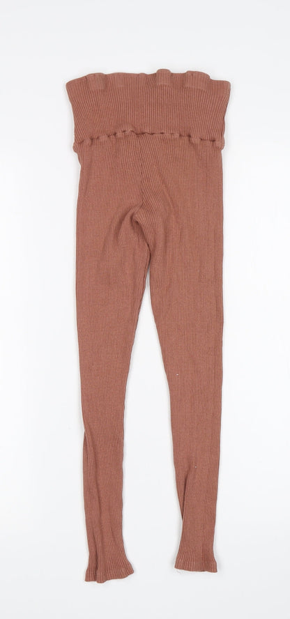 Womens UK Size 8 Boohoo  Capri Pink Leggings