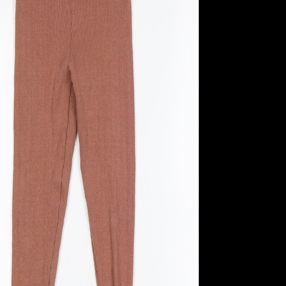 Womens UK Size 8 Boohoo  Capri Pink Leggings