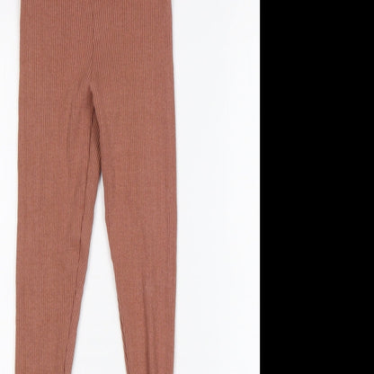 Womens UK Size 8 Boohoo  Capri Pink Leggings