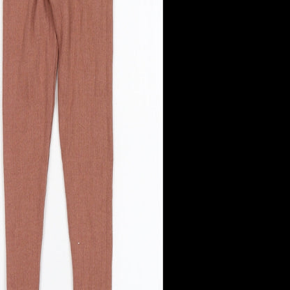 Womens UK Size 8 Boohoo  Capri Pink Leggings