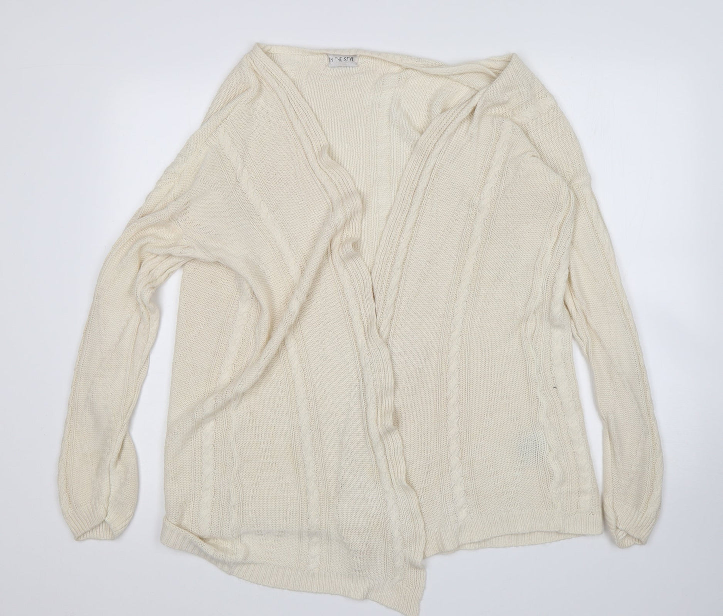 Womens UK Size 8 In the Style Beige Cardigan Jumper