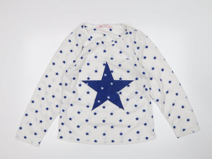 Selena Secrets Womens White Polka Dot  Top Pyjama Top Size 10