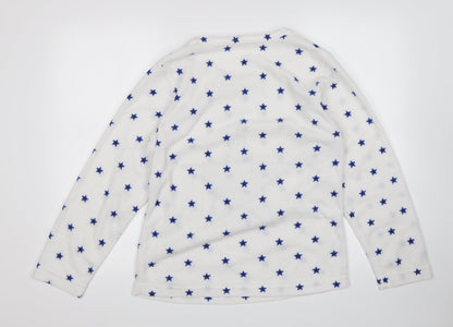 Selena Secrets Womens White Polka Dot  Top Pyjama Top Size 10