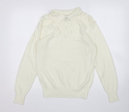 Red Baron Womens Ivory   Pullover Jumper Size S