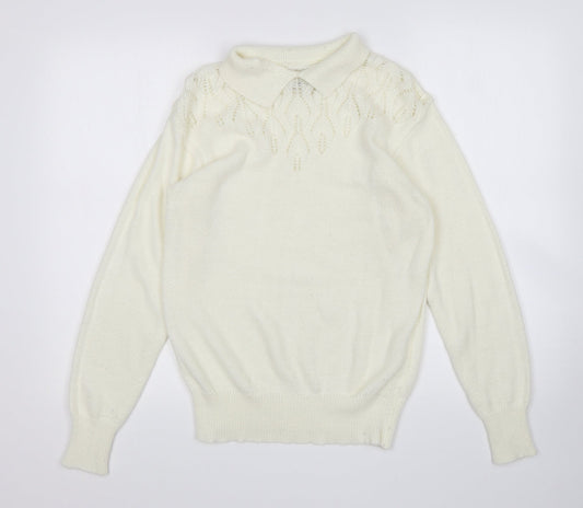 Red Baron Womens Ivory   Pullover Jumper Size S