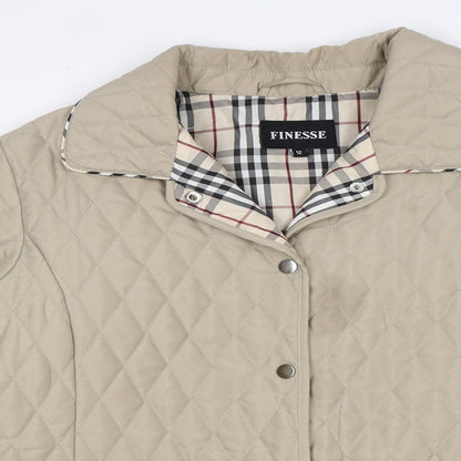 Womens UK Size 12 Finesse Beige Quilted Coat