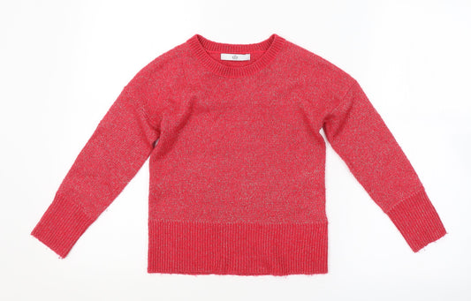 M&S Girls Pink   Pullover Jumper Size 8-9 Years