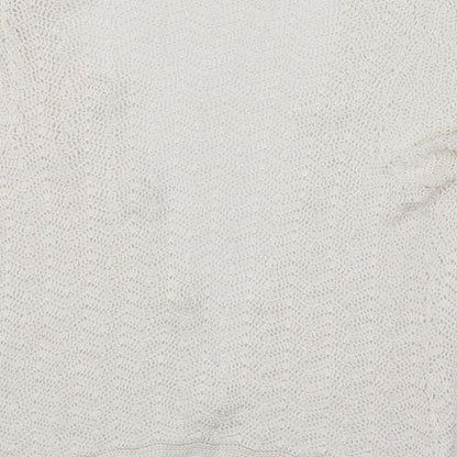 Womens UK Size S Richards White Cardigan Jumper