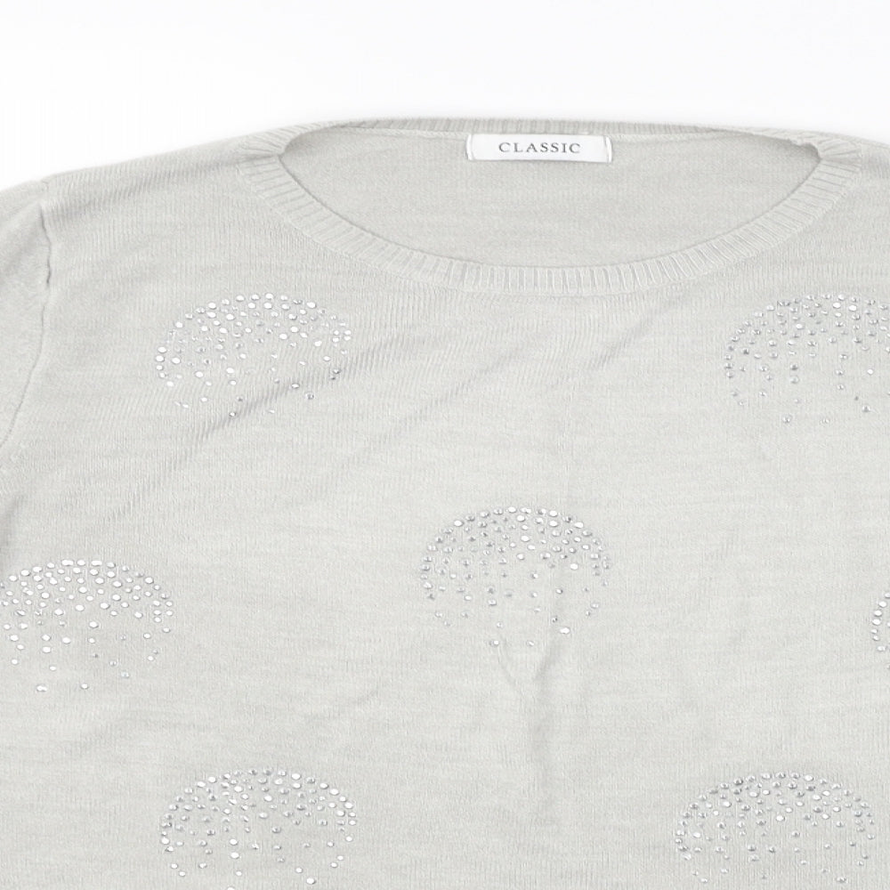 Womens UK Size 10 M&S Grey Pullover Jumper