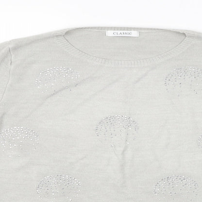 Womens UK Size 10 M&S Grey Pullover Jumper