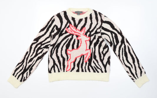 Primark Womens Multicoloured Argyle/Diamond  Pullover Jumper Size 10