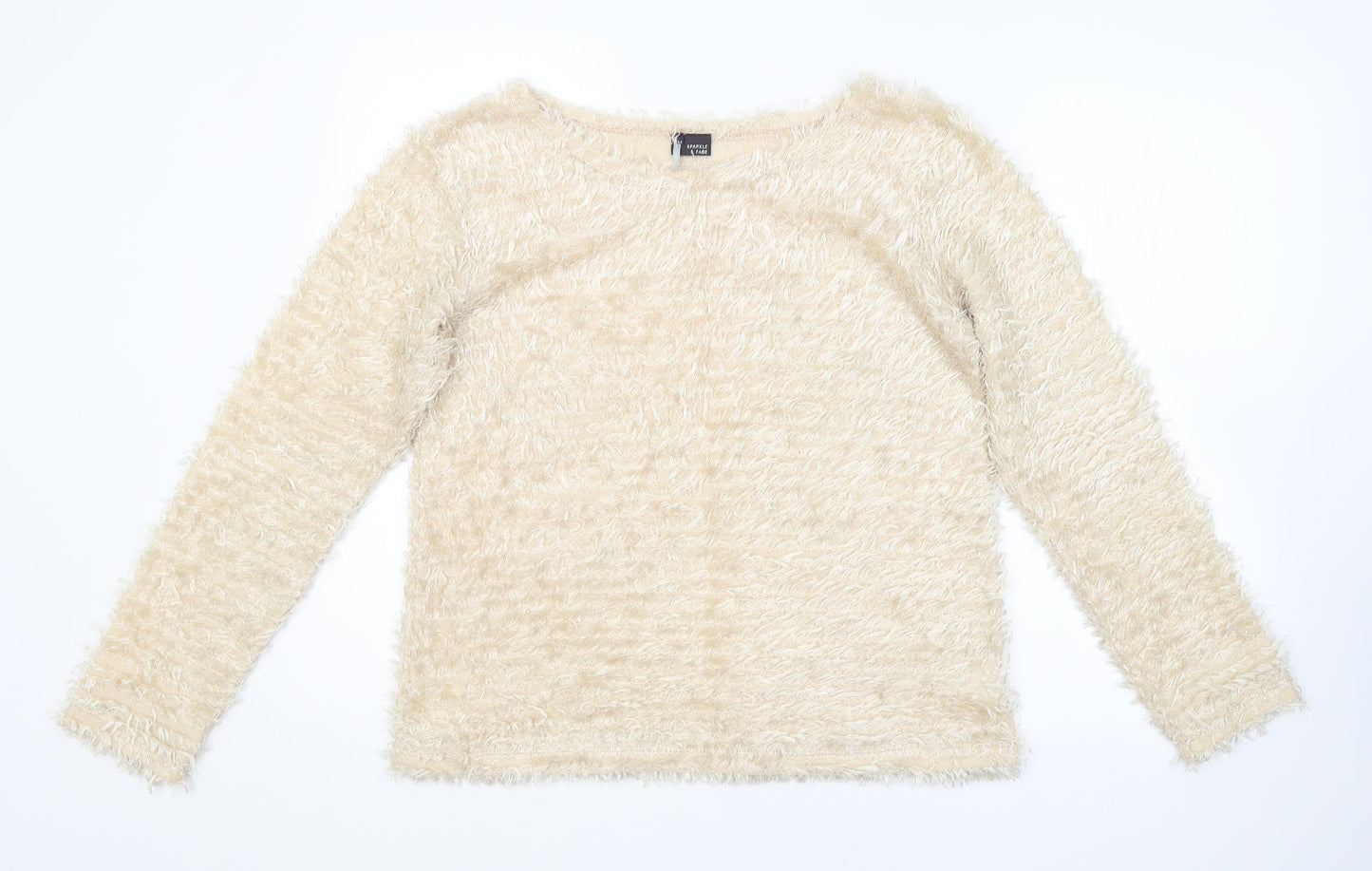 Womens UK Size M Preworn Beige Pullover Jumper
