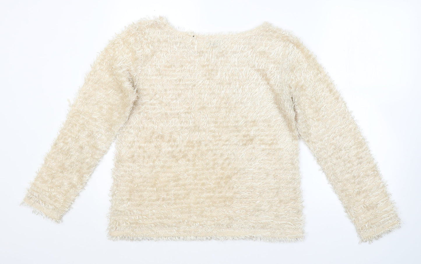 Womens UK Size M Preworn Beige Pullover Jumper