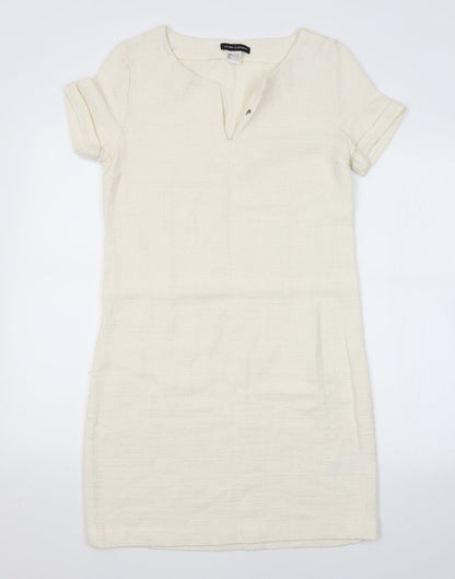 LAURA CLEMENT Womens White   Jumper Dress  Size 8