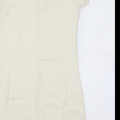 LAURA CLEMENT Womens White   Jumper Dress  Size 8
