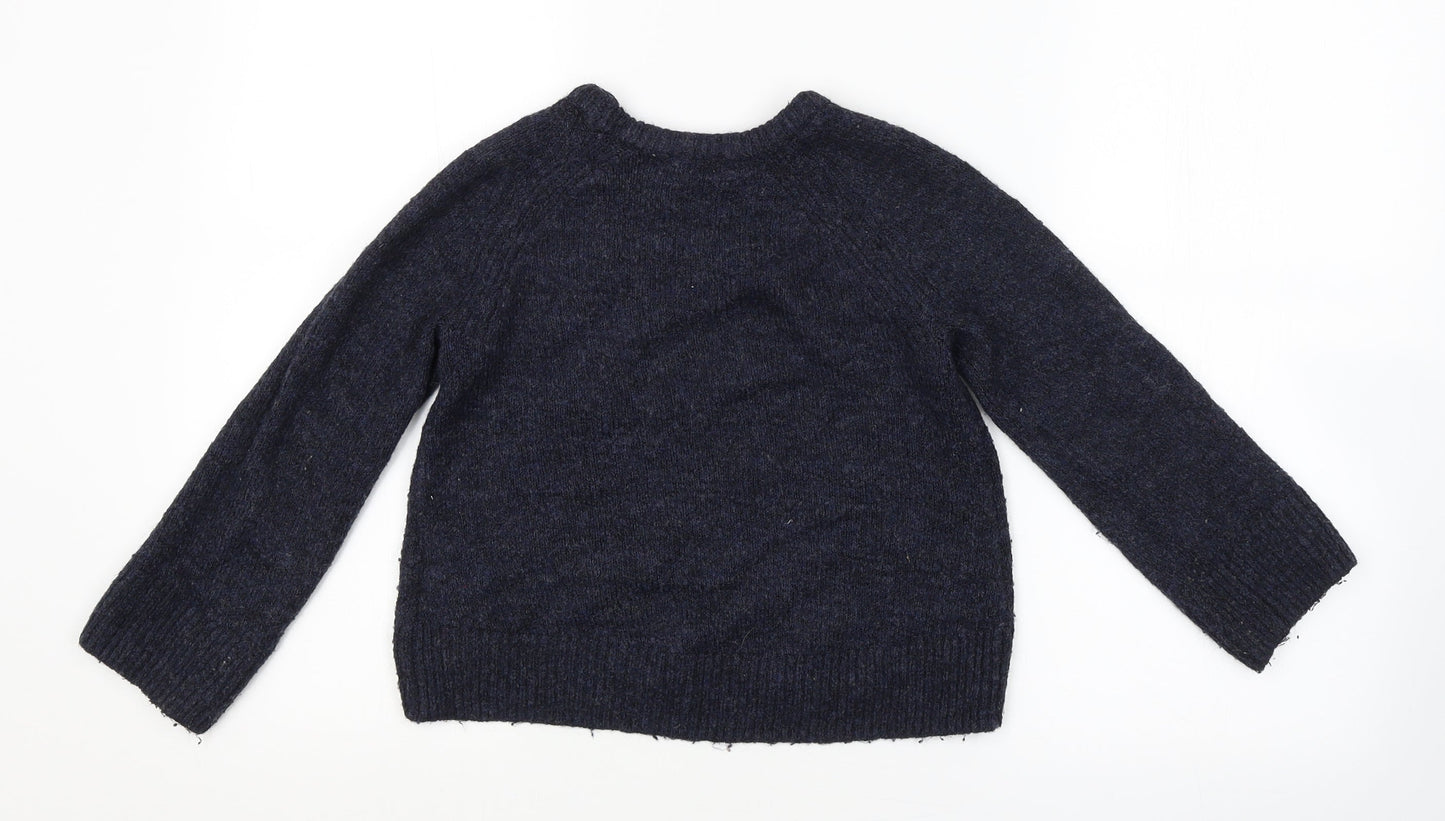 H&M Girls Purple   Pullover Jumper Size 7-8 Years