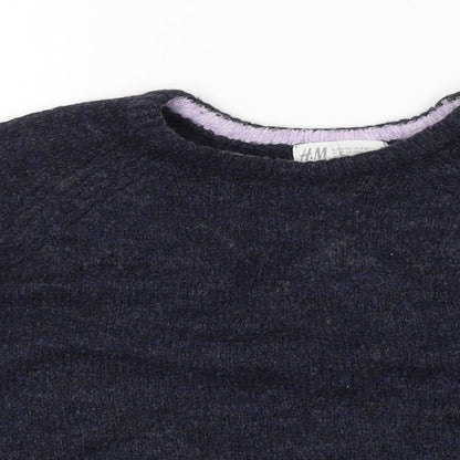 H&M Girls Purple   Pullover Jumper Size 7-8 Years