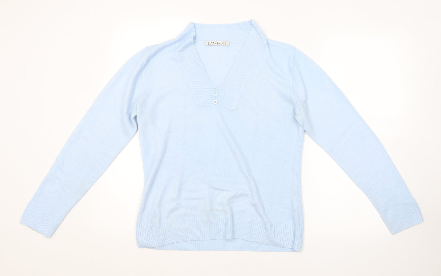 Womens UK Size 12 Emreco Blue Pullover Jumper