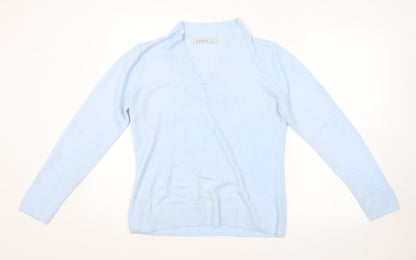 Womens UK Size 12 Emreco Blue Pullover Jumper