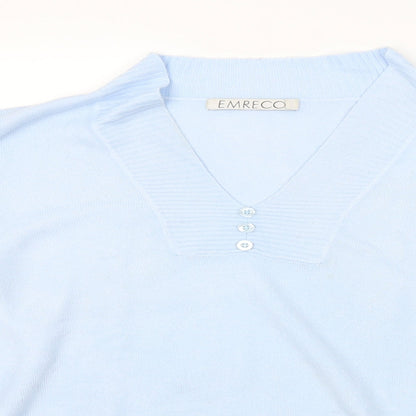Womens UK Size 12 Emreco Blue Pullover Jumper
