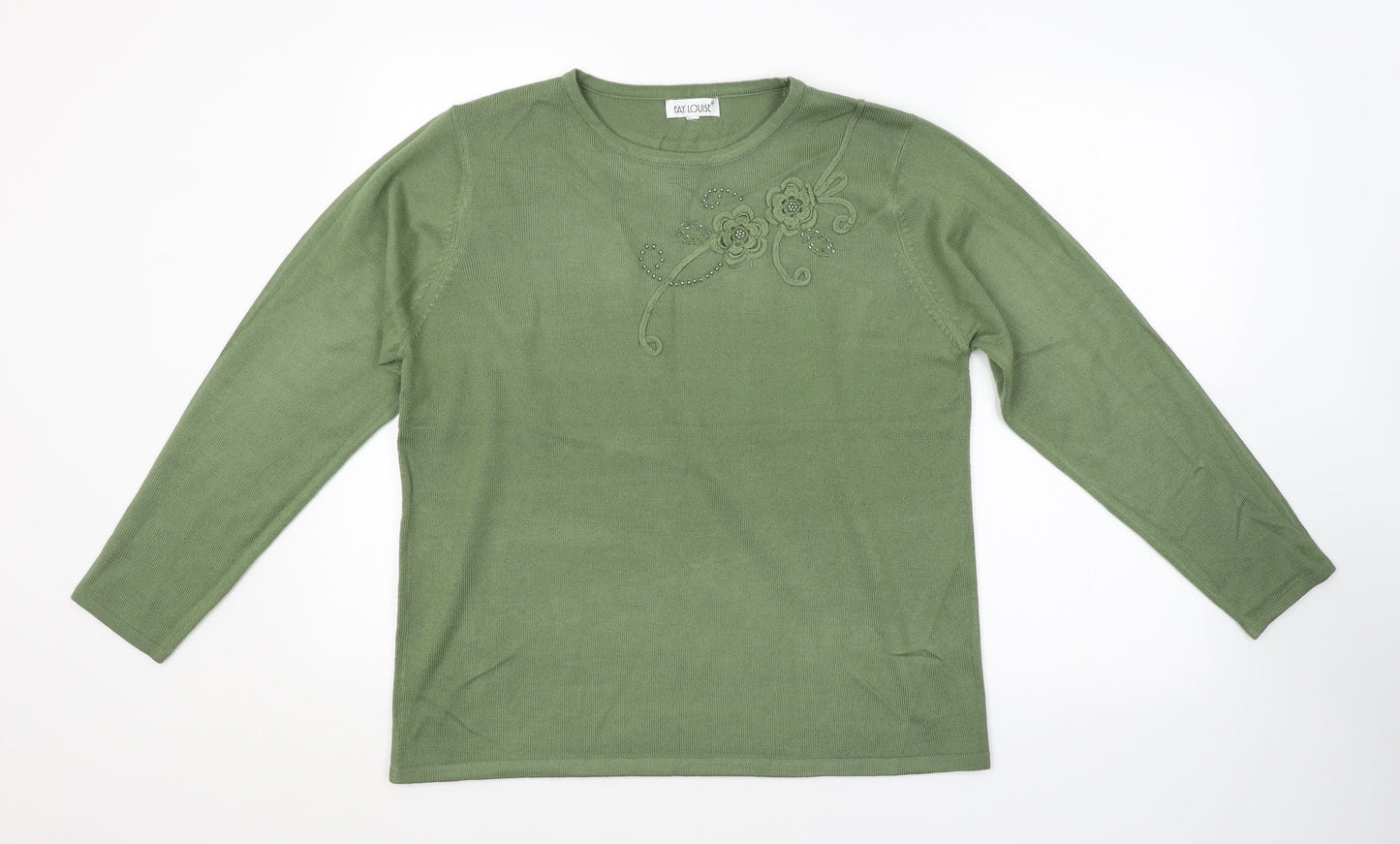 Womens UK Size  Fay Louise Green Pullover Jumper