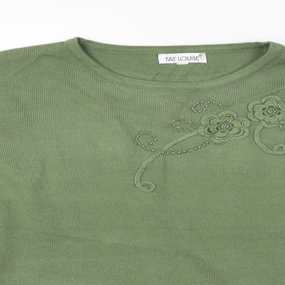 Womens UK Size  Fay Louise Green Pullover Jumper