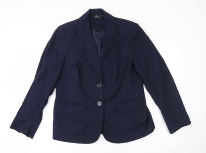 Womens UK Size 14 BM Regular Blue Blazer