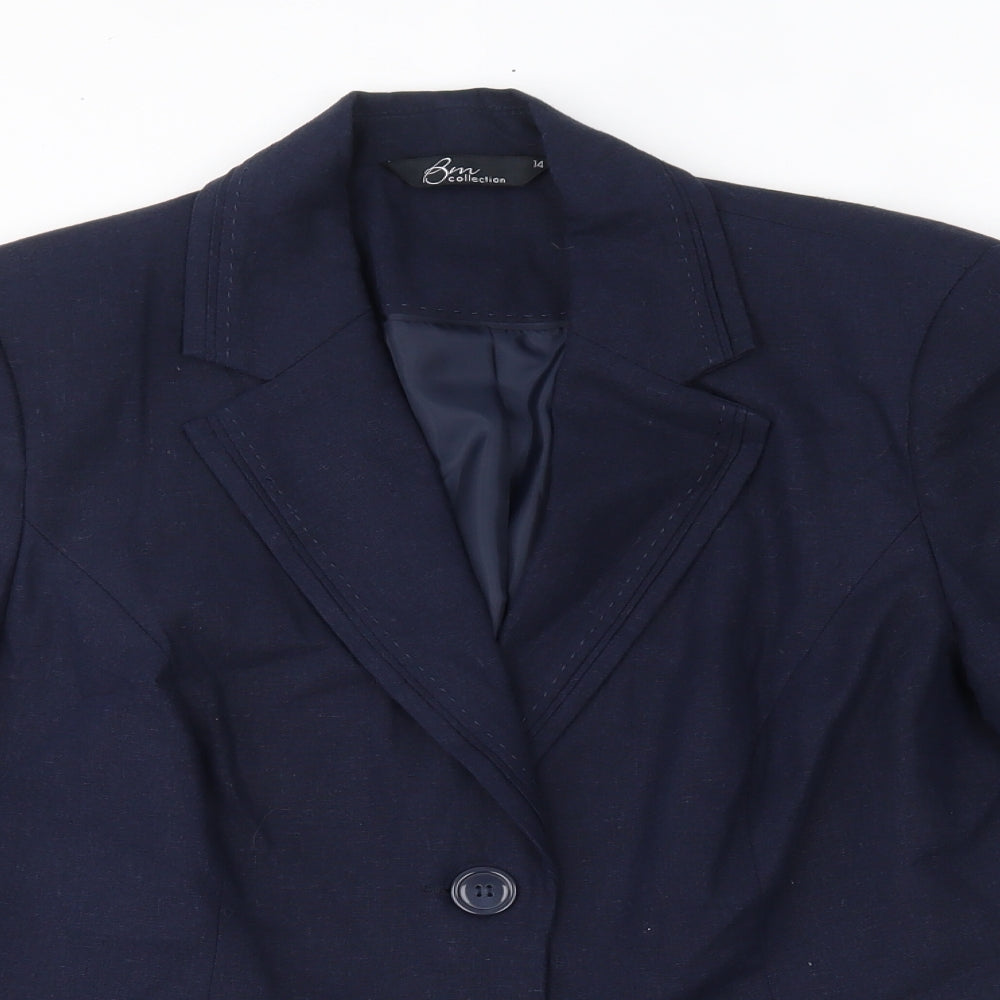 Womens UK Size 14 BM Regular Blue Blazer