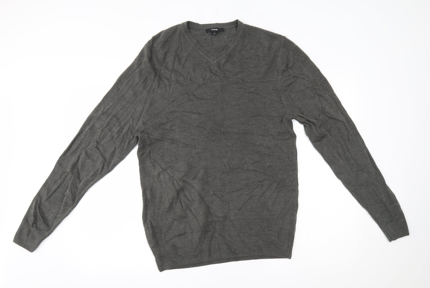 George Mens Grey   Pullover Jumper Size M