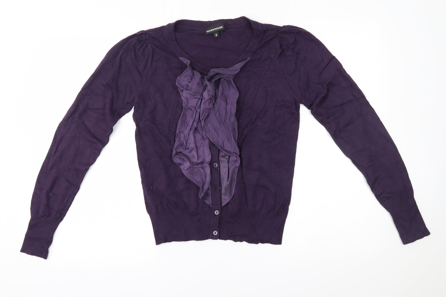 Womens UK Size 14 Warehouse Purple Cardigan Jumper
