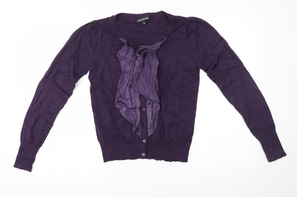 Womens UK Size 14 Warehouse Purple Cardigan Jumper