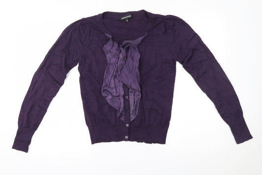 Womens UK Size 14 Warehouse Purple Cardigan Jumper