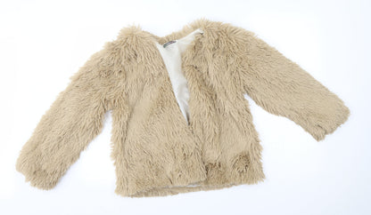 Womens UK Size One Size Preworn Beige Jacket